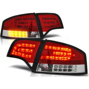 Achterlichten voor Audi A4 B7 11 04-03 08 SEDAN ROOD HELDER LED