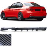 Achterdiffusor - BMW 3 Serie F30 F31 2011-2019 - Performance carbon-look - Enkele uitlaatuitsparing