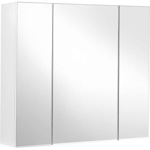 Luxe LED Spiegelkast 60 cm - 3-deurs Design Badkamermeubel met Verlichting