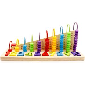 Houten telraam - educatie kinder speelgoed - met blokken & cijfers