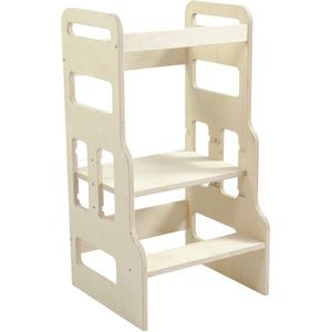 Kinder Leertoren 2 in 1 witte staande kruk Learning Tower bureau Montessori meubel keukenhulp opvouwbaar
