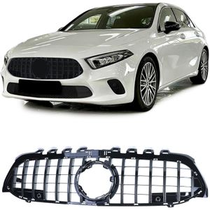 Autogrille - Mercedes A-klasse W177 - Sport optiek - Glanzend zwart