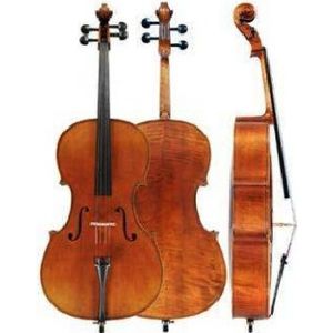 Cello maat 4/4 met koffer en strijkstok – Natuurlijke finish