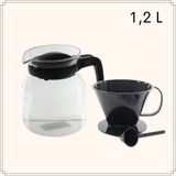 Orange85 Koffiekan - Koffiepot - Met Filterhouder - 1,2L - 250x12.5x12.5 cm - Glas
