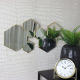 MISOU Spiegel Hexagon - Goud - 61,5x38cm - Spiegels - Wandspiegel