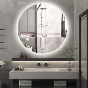 Sunlight - Badkamerspiegel - Rond - 120x120cm - Spiegelverwarming - 3-standen Dimbare LED Verlichting - Touch Sensor