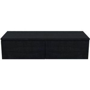 Arcqua Onderkast Living black oak 120x30 cm 2 lades