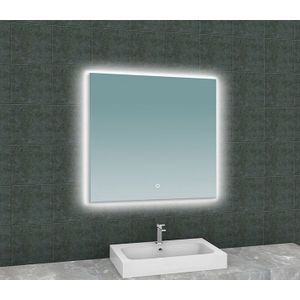 Soul spiegel rechthoek met LED, dimbaar en spiegelverwarming 80 x 80 cm