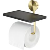 Geesa Opal Toiletrolhouder met planchet Goud geborsteld