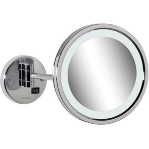 Geesa Mirror Scheerspiegel 1 arm met LED-verlichting 3x vergrotend ø 215 mm Chroom