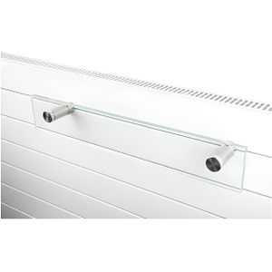 Instamat Handdoekrek Gehard Glas Deco-Light en Paneel TH/TV Geborsteld RVS 40 cm