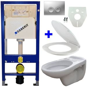 Geberit Up 100 + Neptunus Wc +Nept.Zitt + Delta 21 Mat Chr