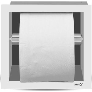 Looox WC Rolhouder vierkant, kleur wit