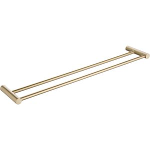 Handdoekrek Wiesbaden Ida Dubbel 60 cm Geborsteld Messing Goud