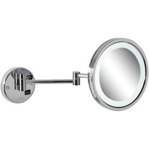 Geesa Mirror Scheerspiegel 2-armig met LED-verlichting 3x vergrotend ø 215 mm Chroom