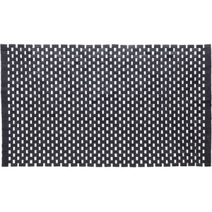 Sealskin -  Woodblock Badmat 52x90 cm - Teak -  Zwart