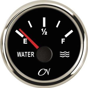 CN Watermeter  Zwart Chroom
