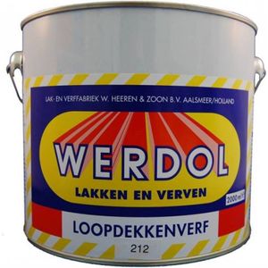 Werdol Loopdekkenverf  Roodbruin 2L