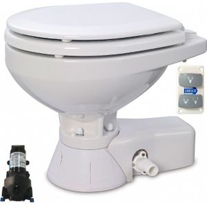 Jabsco Quiet flush stil compact elektrisch toilet met spoelwaterpomp