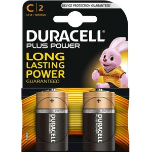 Duracell Plus Alkaline C batterijen - 2 stuks