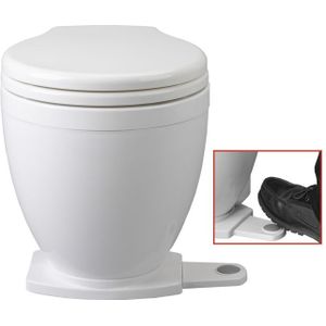 Jabsco Lite flush elektrisch toilet met voetschakelaar bediening  24V