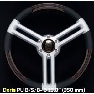 Ultraflex Doria stuurwiel zwart/chroom 350mm