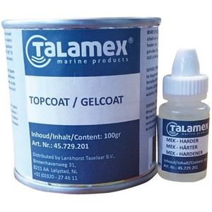 Talamex Topcoat/ Gelcoat  2C topcoat transparant 100g