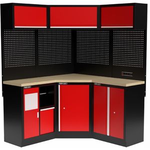 Kraftmeister Standard werkplaatsinrichting Oregon multiplex rood