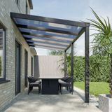 Pratt & Söhne terrasoverkapping helder polycarbonaat 16 mm 5 x 2,5 m