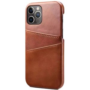 iPhone 15 hoesje -  Backcover -  Pasjeshouder -  Portemonnee -  Kunstleer -  Donkerbruin