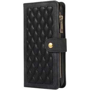 iPhone XR hoesje - Bookcase - Pasjeshouder - Portemonnee - Koord - Kunstleer - Zwart