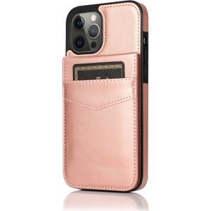 Samsung Galaxy S21 hoesje - Backcover - Pasjeshouder - Portemonnee - Kunstleer - Rose Goud