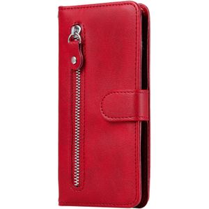 OnePlus 9 Pro hoesje - Bookcase - Pasjeshouder - Portemonnee - Rits - Kunstleer - Rood