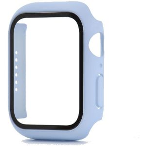 Hoesje geschikt voor Apple Watch 40MM - Hardcase - Screenprotector - Kunststof - Paars/Blauw