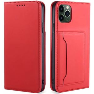 iPhone 12 Pro Max hoesje - Bookcase - Pasjeshouder - Portemonnee - Kunstleer - Rood