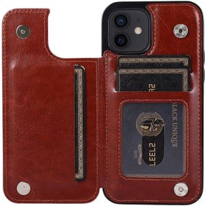 iPhone 15 Pro hoesje -  Backcover -  Pasjeshouder -  Portemonnee -  Kunstleer -  Bruin