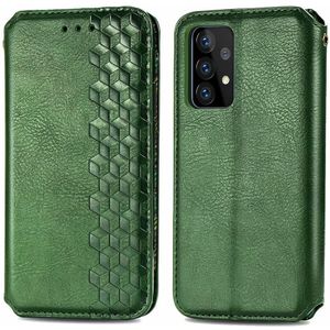 Samsung Galaxy A52S hoesje - Bookcase - Pasjeshouder - Portemonnee - Diamantpatroon - Kunstleer - Groen