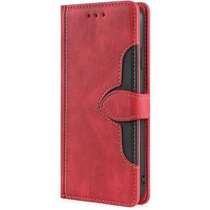 iPhone 15 hoesje -  Bookcase -  Pasjeshouder -  Portemonnee -  Kunstleer -  Rood