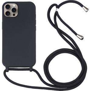 iPhone 11 Pro hoesje - Backcover - Koord - Softcase - Flexibel - TPU - Zwart