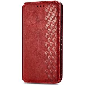 iPhone 15 Pro Max hoesje -  Bookcase -  Pasjeshouder -  Portemonnee -  Diamantpatroon -  Kunstleer -  Rood