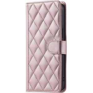 Samsung Galaxy A12 hoesje - Bookcase - Pasjeshouder - Koord - Kunstleer - Rose Goud