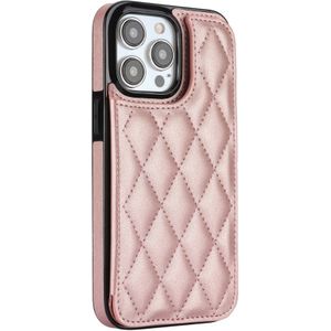iPhone SE 2020 hoesje - Backcover - Pasjeshouder - Kunstleer - Rose Goud