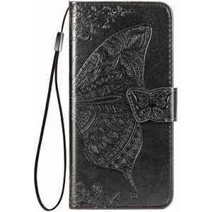 OnePlus 11 hoesje - Bookcase - Pasjeshouder - Portemonnee - Vlinderpatroon - Kunstleer - Zwart