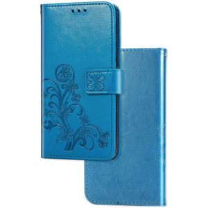 OPPO Reno 8 Pro hoesje - Bookcase - Pasjeshouder - Portemonnee - Bloemenprint - Kunstleer - Blauw