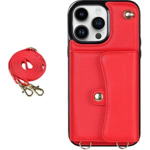 Samsung Galaxy S20 FE hoesje - Backcover - Koord - Pasjeshouder - Portemonnee - Kunstleer - Rood