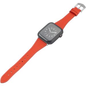 Bandje geschikt voor Apple Watch 38/40MM - Maat L - Sportband - Horlogebandje - Polsband - Kunstleer - Oranje