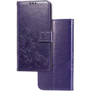 OPPO Reno 8 Lite hoesje - Bookcase - Pasjeshouder - Portemonnee - Bloemenprint - Kunstleer - Paars