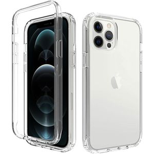 iPhone 11 hoesje - Full body - 2 delig - Shockproof - Siliconen - TPU - Transparant
