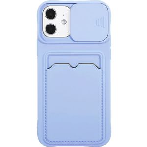iPhone 11 Pro Max hoesje - Backcover - Pasjeshouder - Portemonnee - Camerabescherming - TPU - Paars
