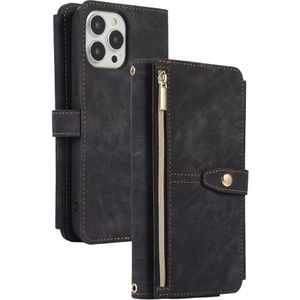 Samsung Galaxy A12 hoesje - Bookcase - Koord - Pasjeshouder - Portemonnee - Kunstleer - Zwart